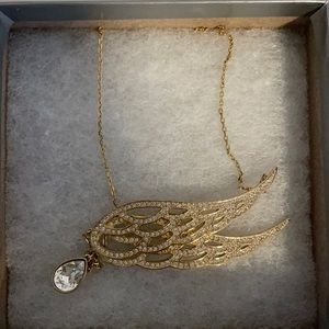 Swarovski crystal gold necklace